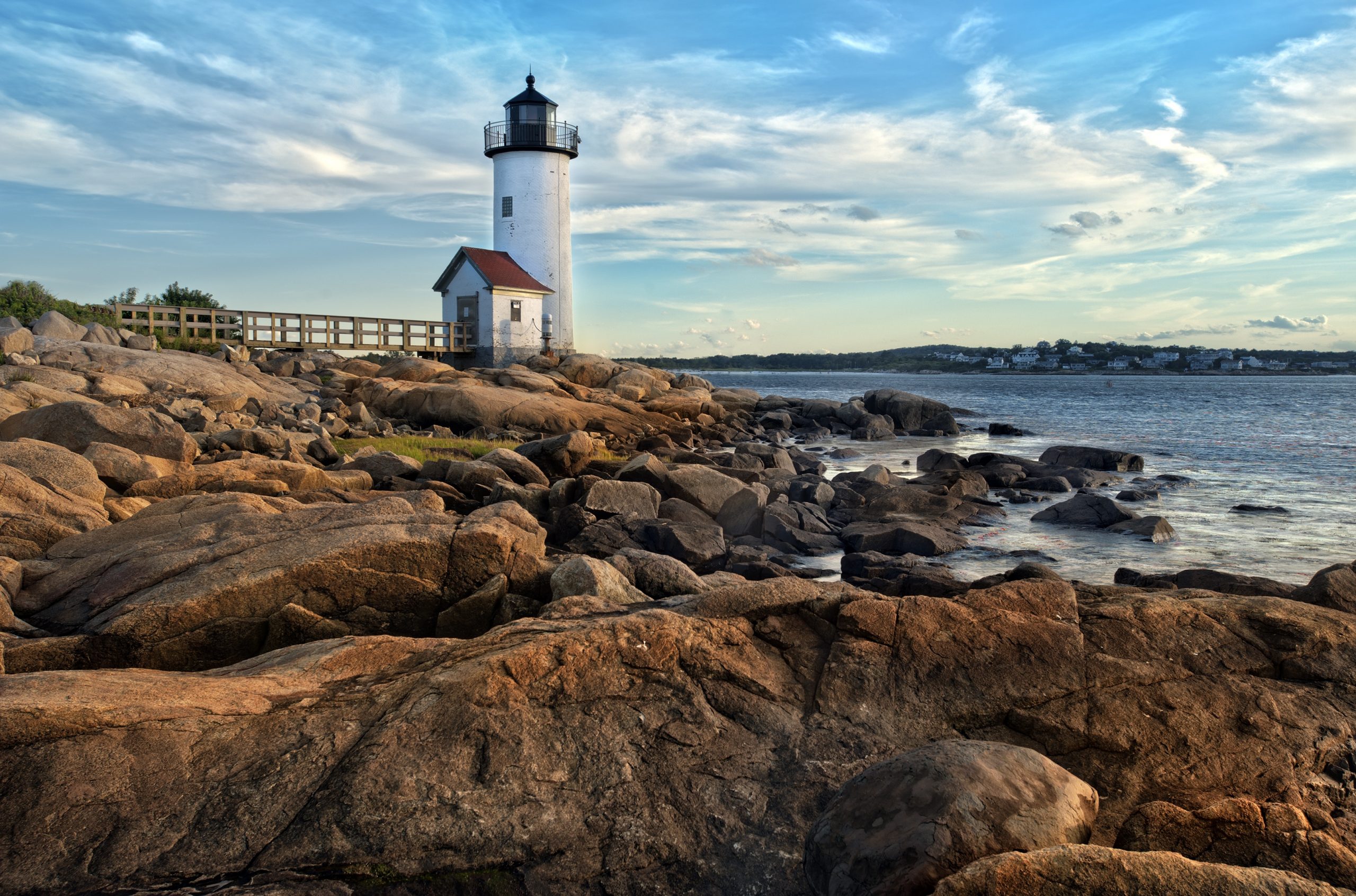 Annisquam lighthouse located near Gloucester, Massachusetts